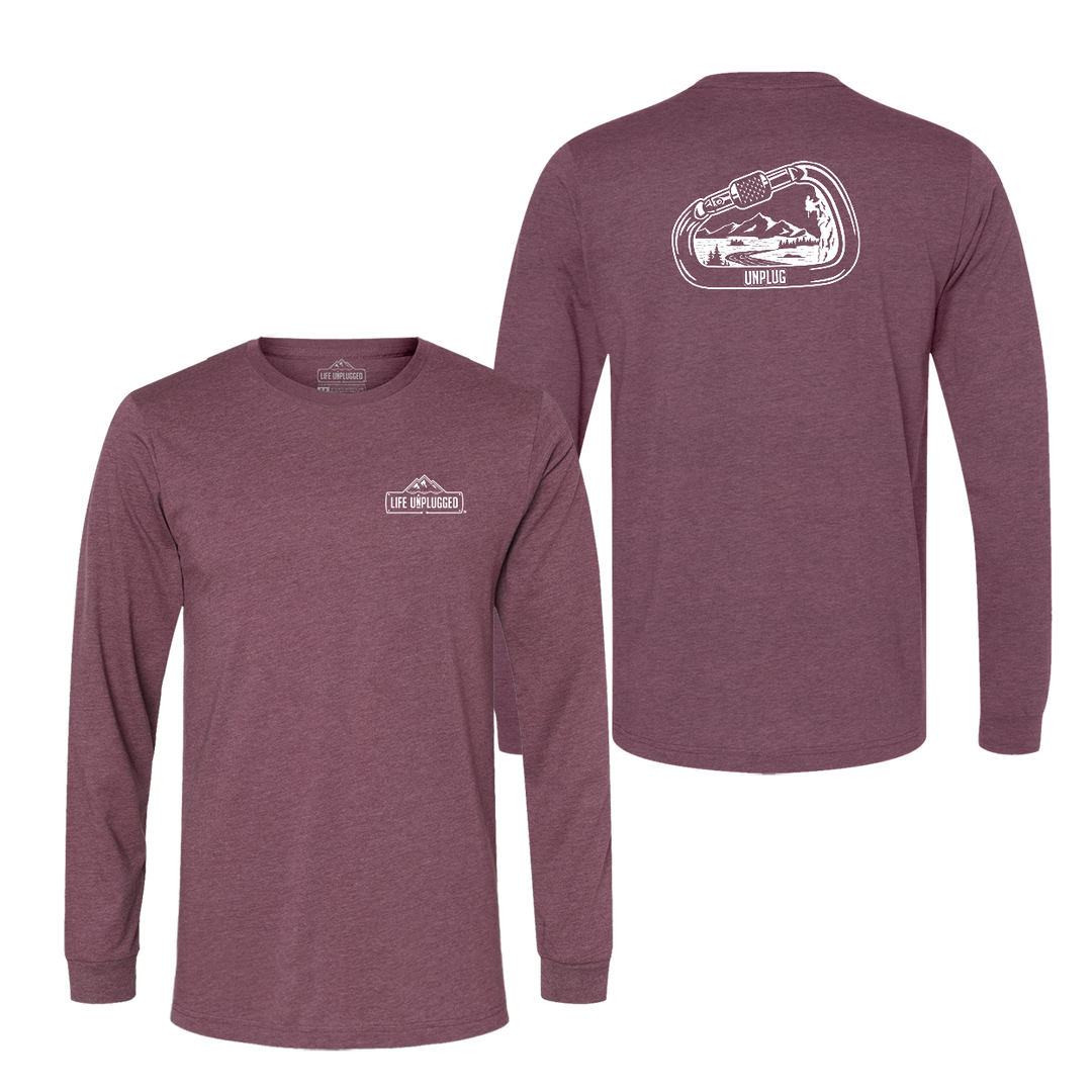 Rock Climbing Mountain Scene Long Sleeve T-Shirt