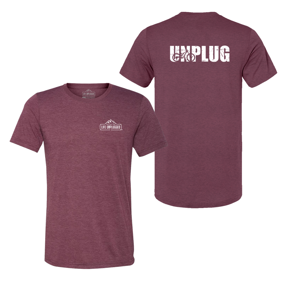 Unplug Mountain Bike Silhouette Triblend T-Shirt