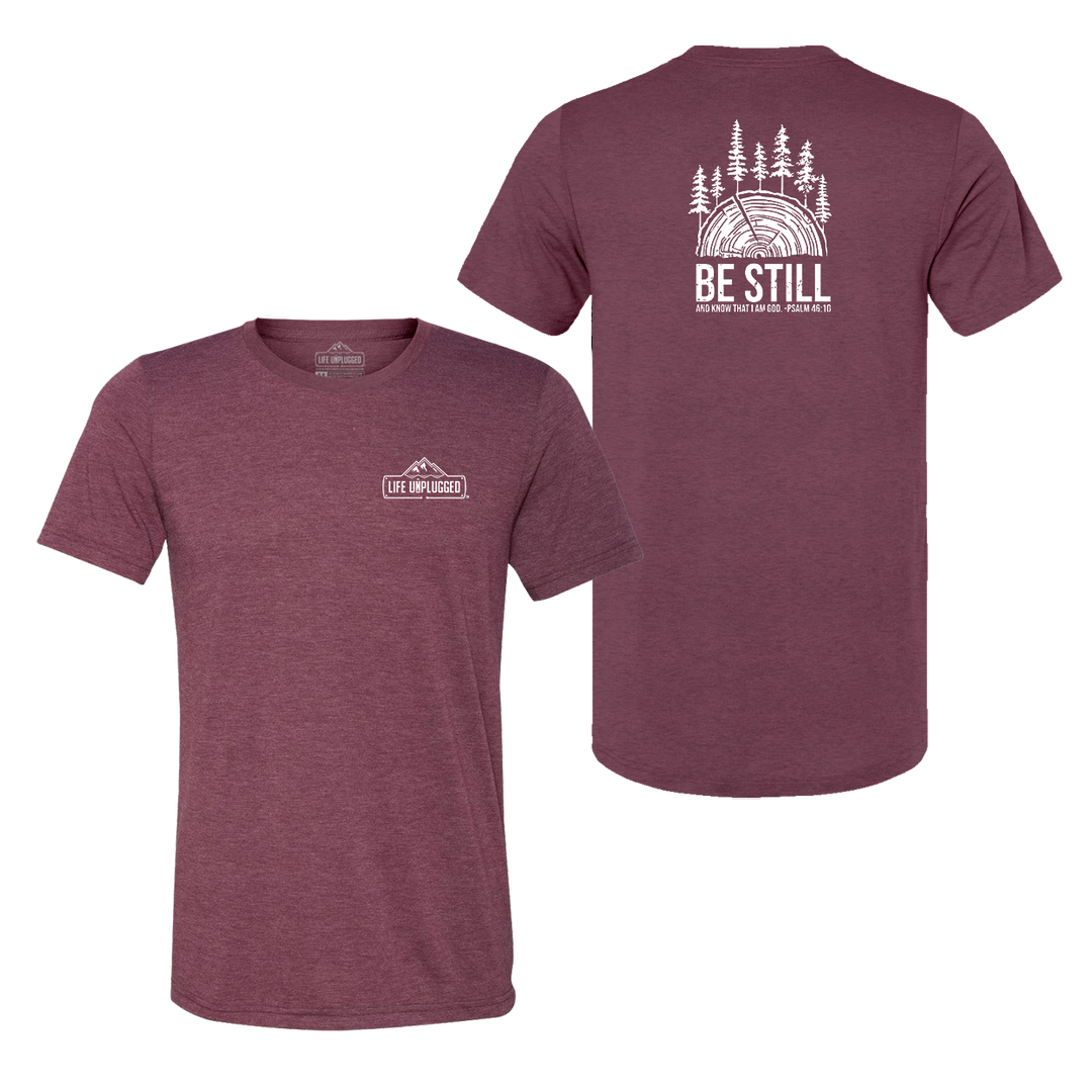 BE STILL IN THE WOODS Triblend T-Shirt