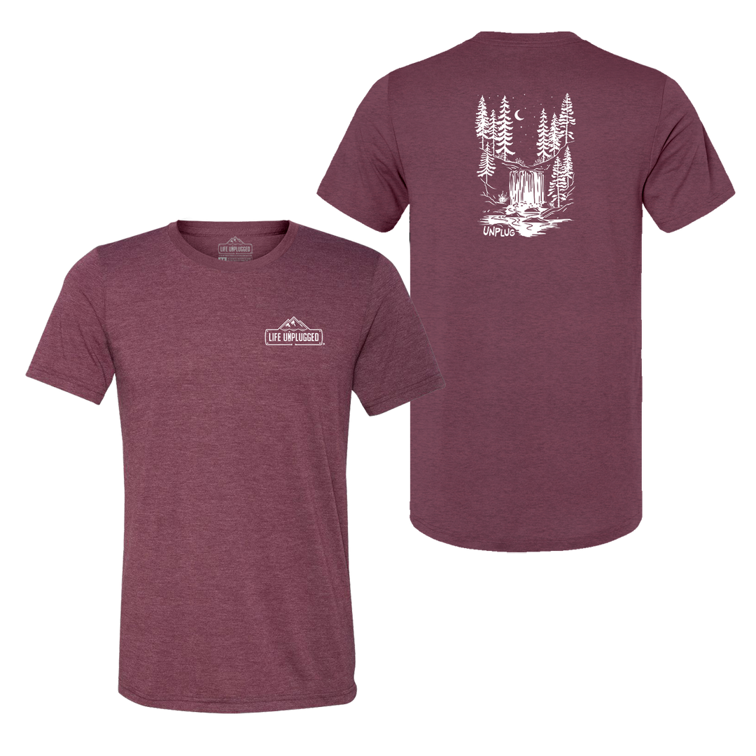 WATERFALL UNDER THE STARS Triblend T-Shirt