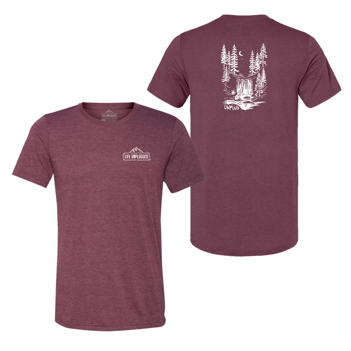 WATERFALL UNDER THE STARS Triblend T-Shirt