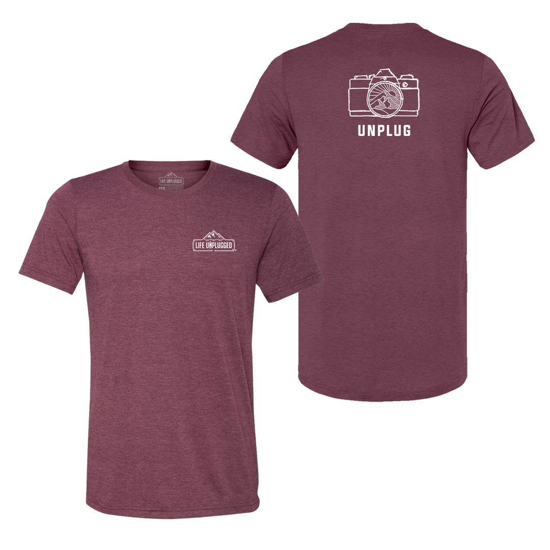 Camera Mountain Lens Triblend T-Shirt