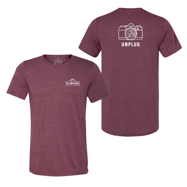 Camera Mountain Lens Triblend T-Shirt