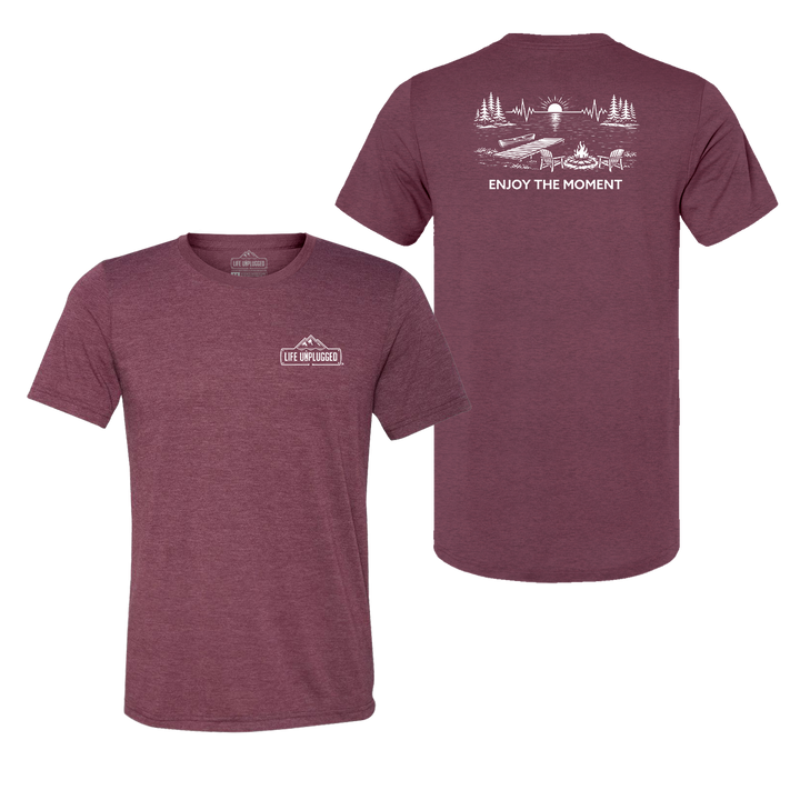 ENJOY THE MOMENT (LAKE SCENE) Triblend T-Shirt