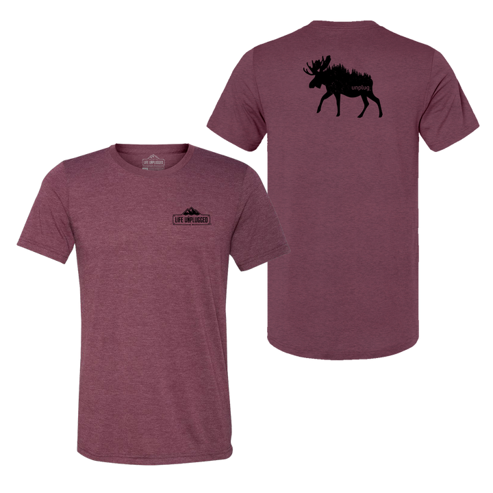 Moose In The Trees Triblend T-Shirt