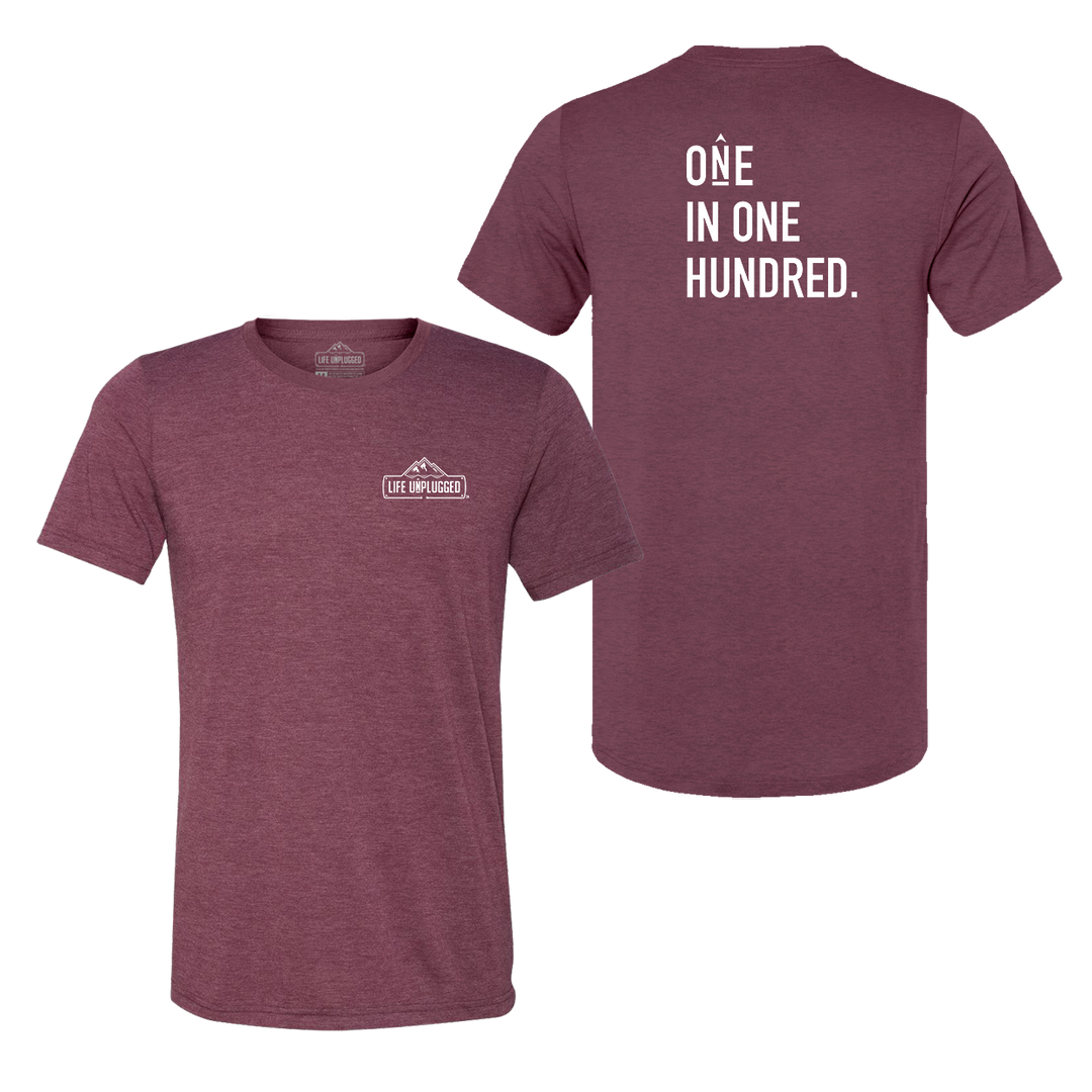 One in One Hundred Stacked Triblend T-Shirt