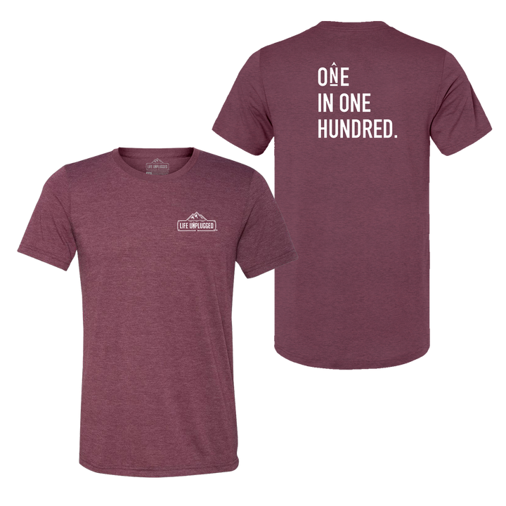 One in One Hundred Stacked Triblend T-Shirt