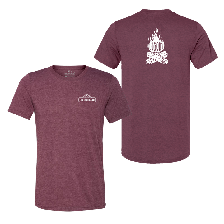 Log Out Campfire Triblend T-Shirt
