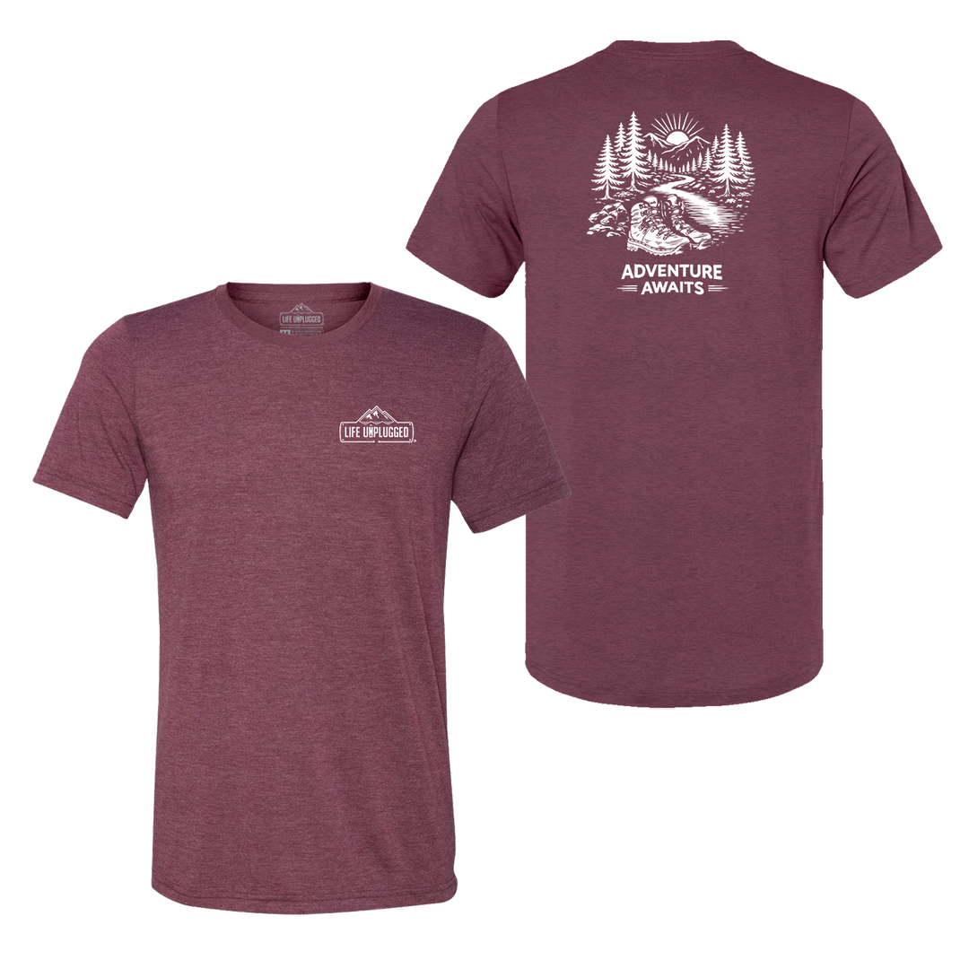 ADVENTURE AWAITS Triblend T-Shirt
