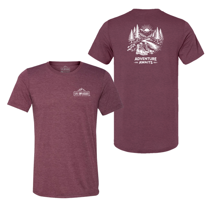 ADVENTURE AWAITS Triblend T-Shirt