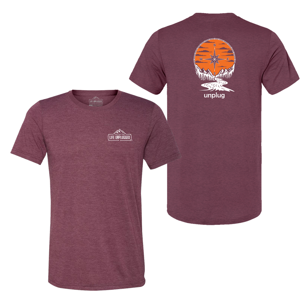 Compass Sunset Triblend T-Shirt