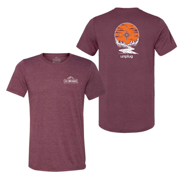 Compass Sunset Triblend T-Shirt