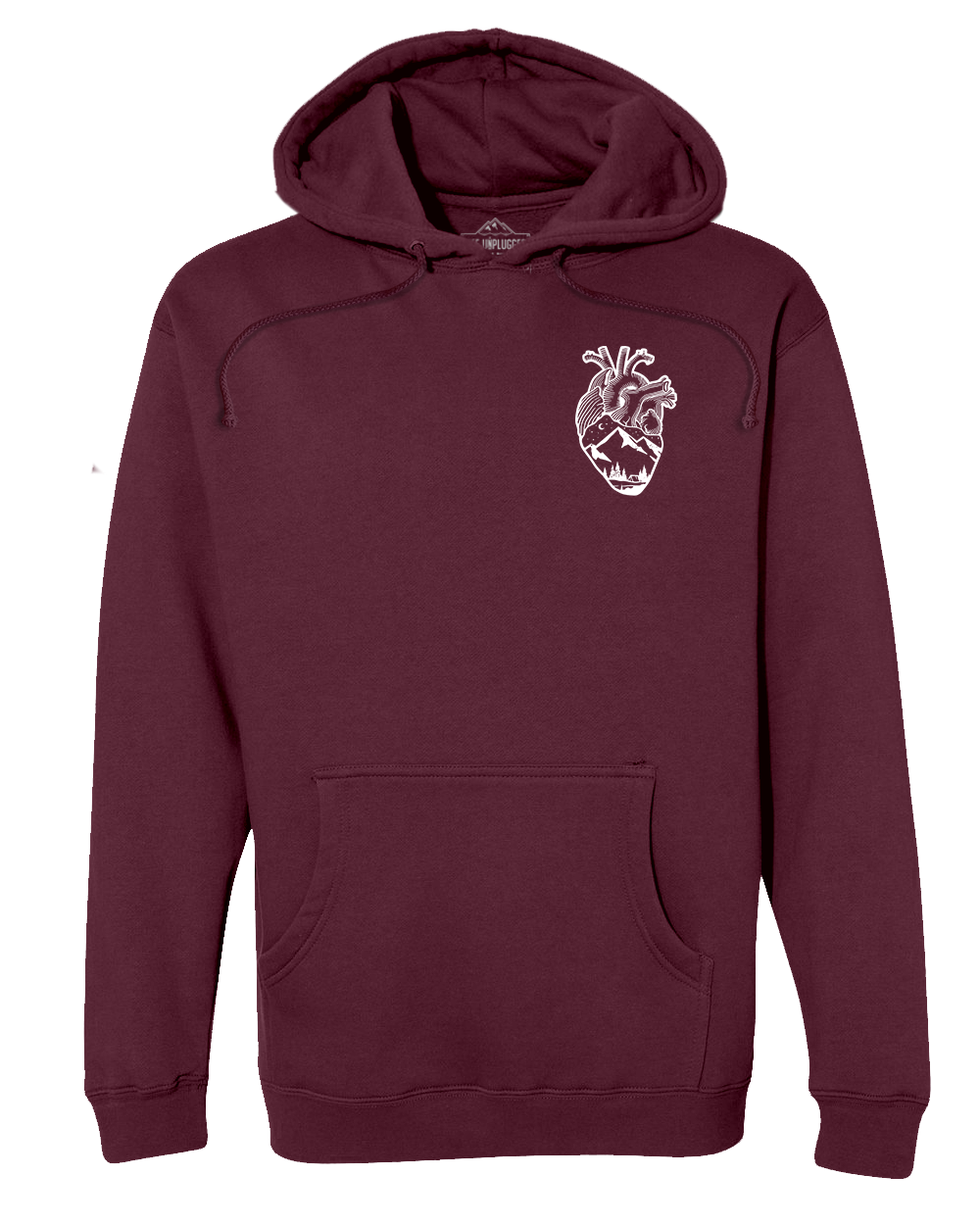 Anatomical Heart (left Chest) Heavyweight Hoodie – Life Unplugged