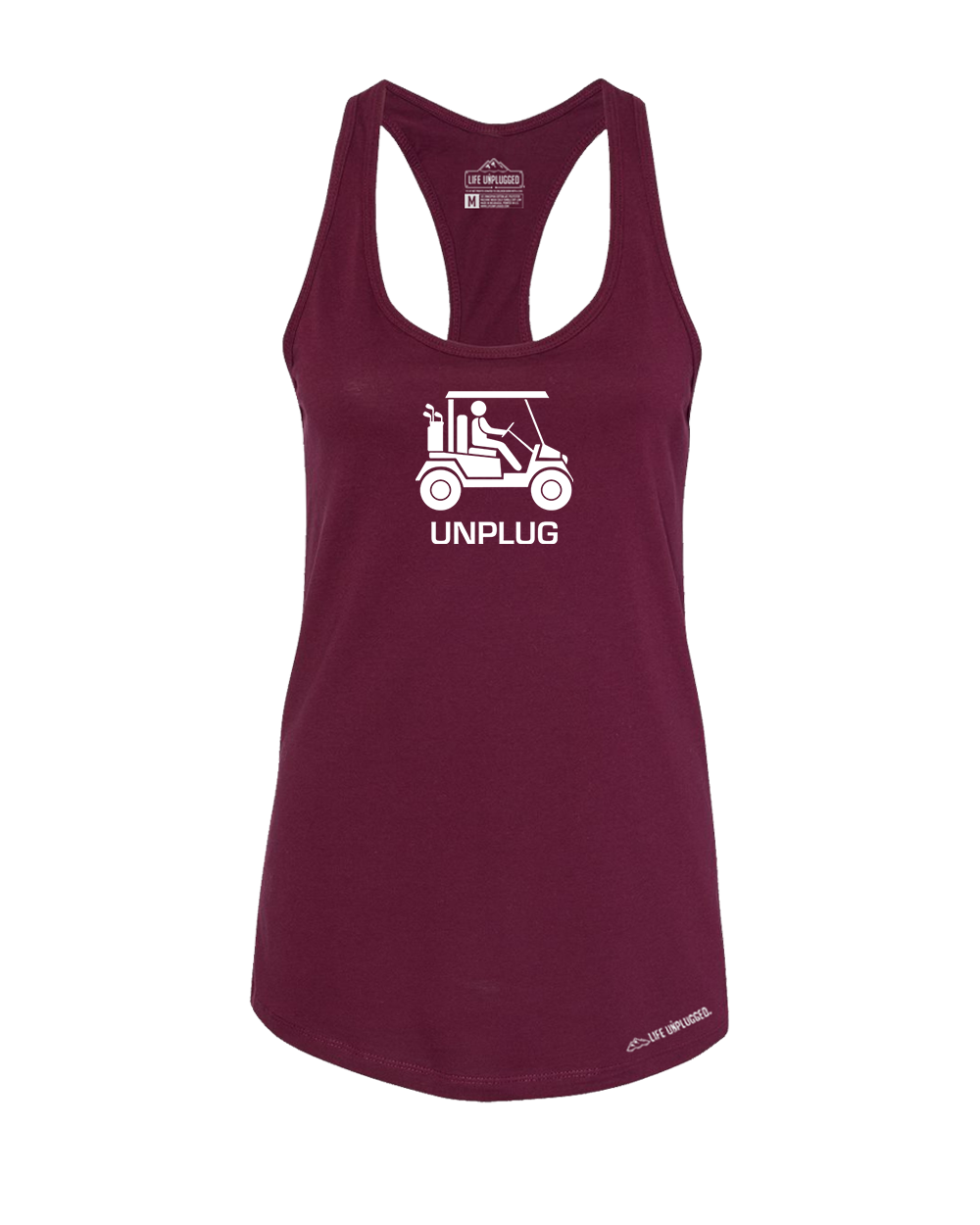 Golf Cart Premium Women's Relaxed Fit Racerback Tank Top - Life Unplugged