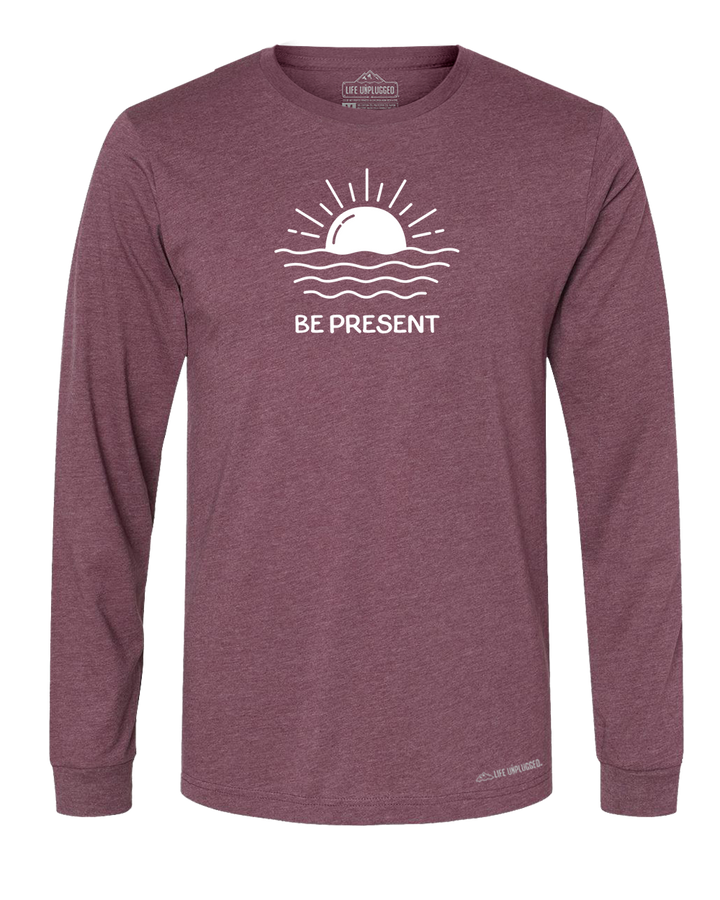 OCEAN SUNSET Premium Polyblend Long Sleeve T-Shirt - Life Unplugged