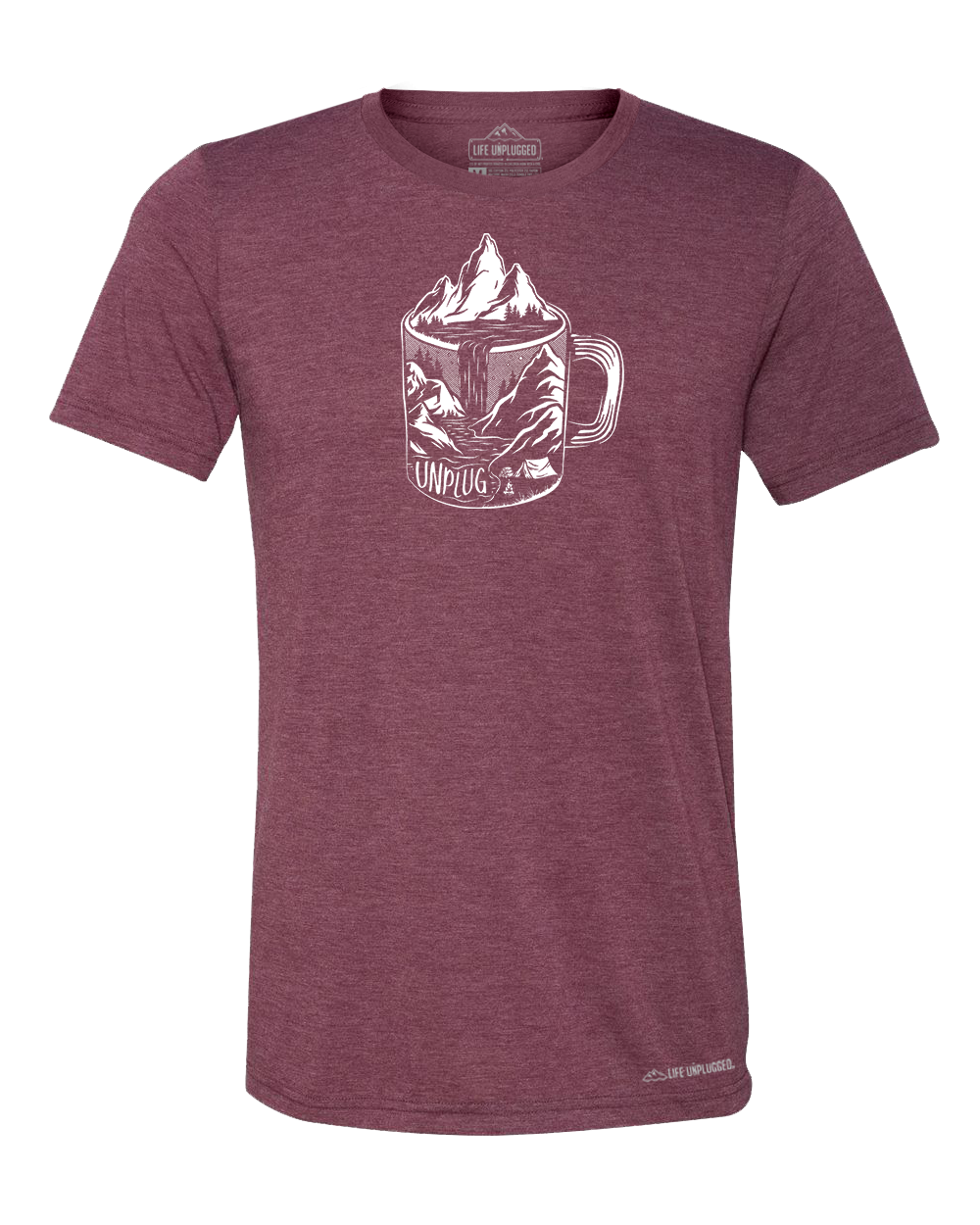 Coffee Mountain Scene Premium Triblend T-Shirt - Life Unplugged