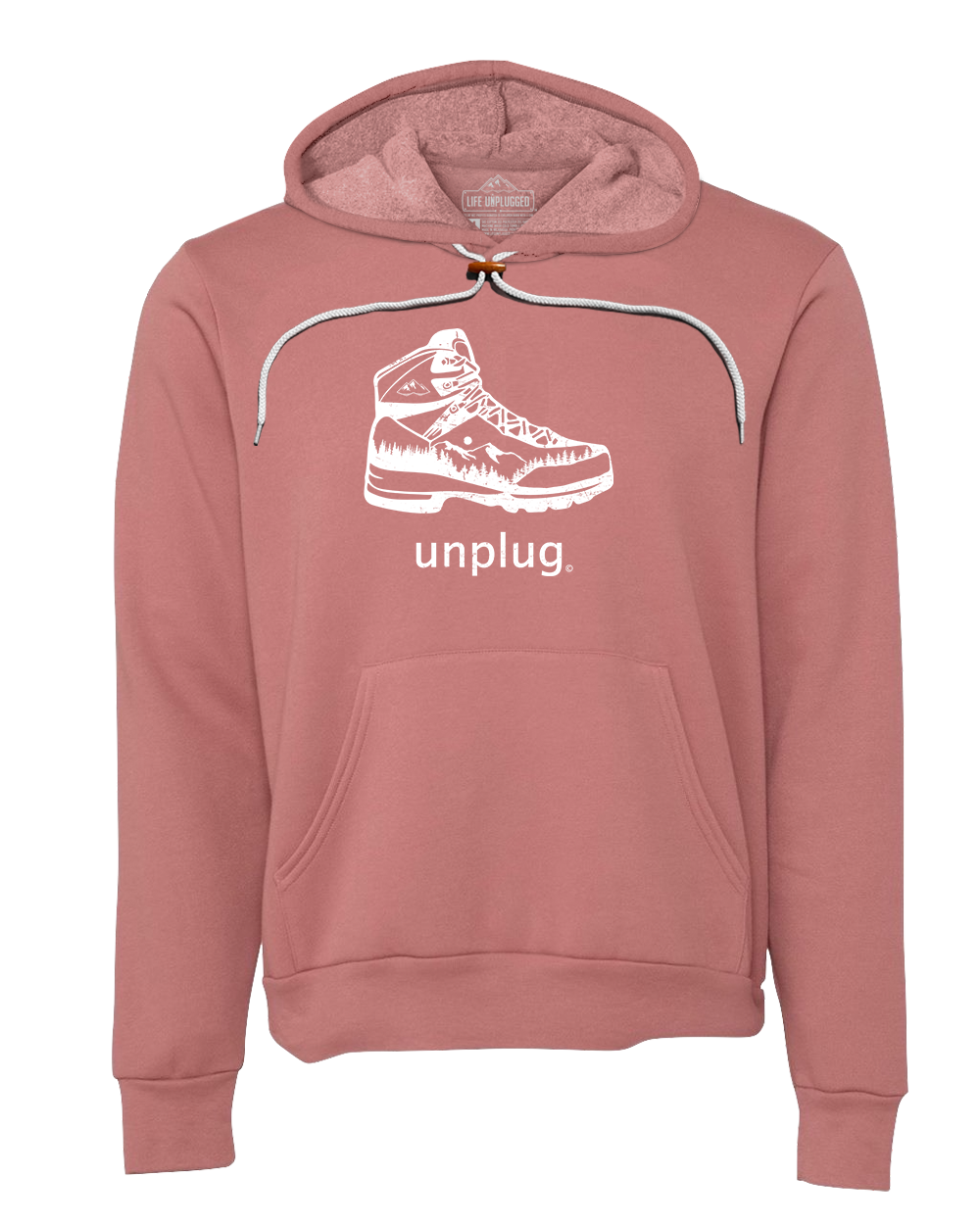 Hiking Boot Mountain Scene Super Soft Hoodie