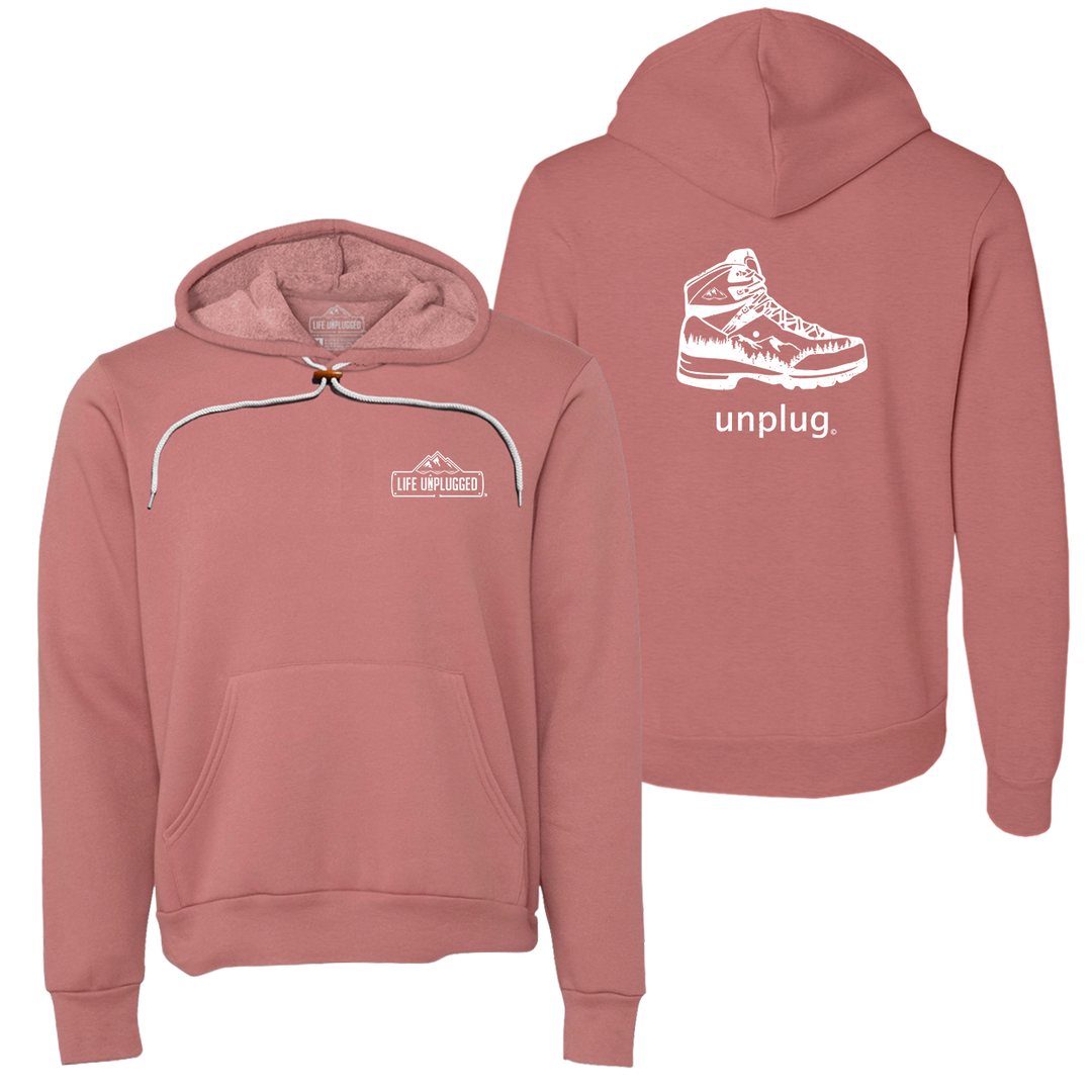 Hiking Boot Mountain Scene Super Soft Hoodie