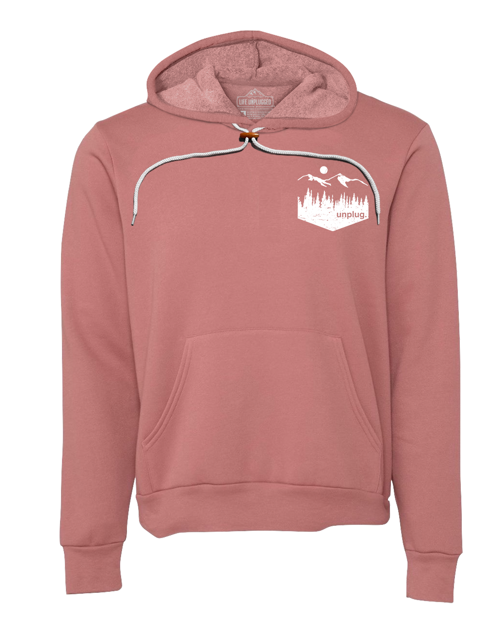 Unplug Mountain Left Chest Pocket Super Soft Hoodie