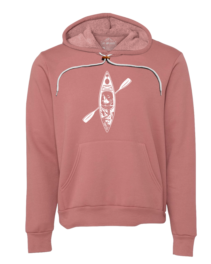 Kayak Mountain Scene Super Soft Hoodie