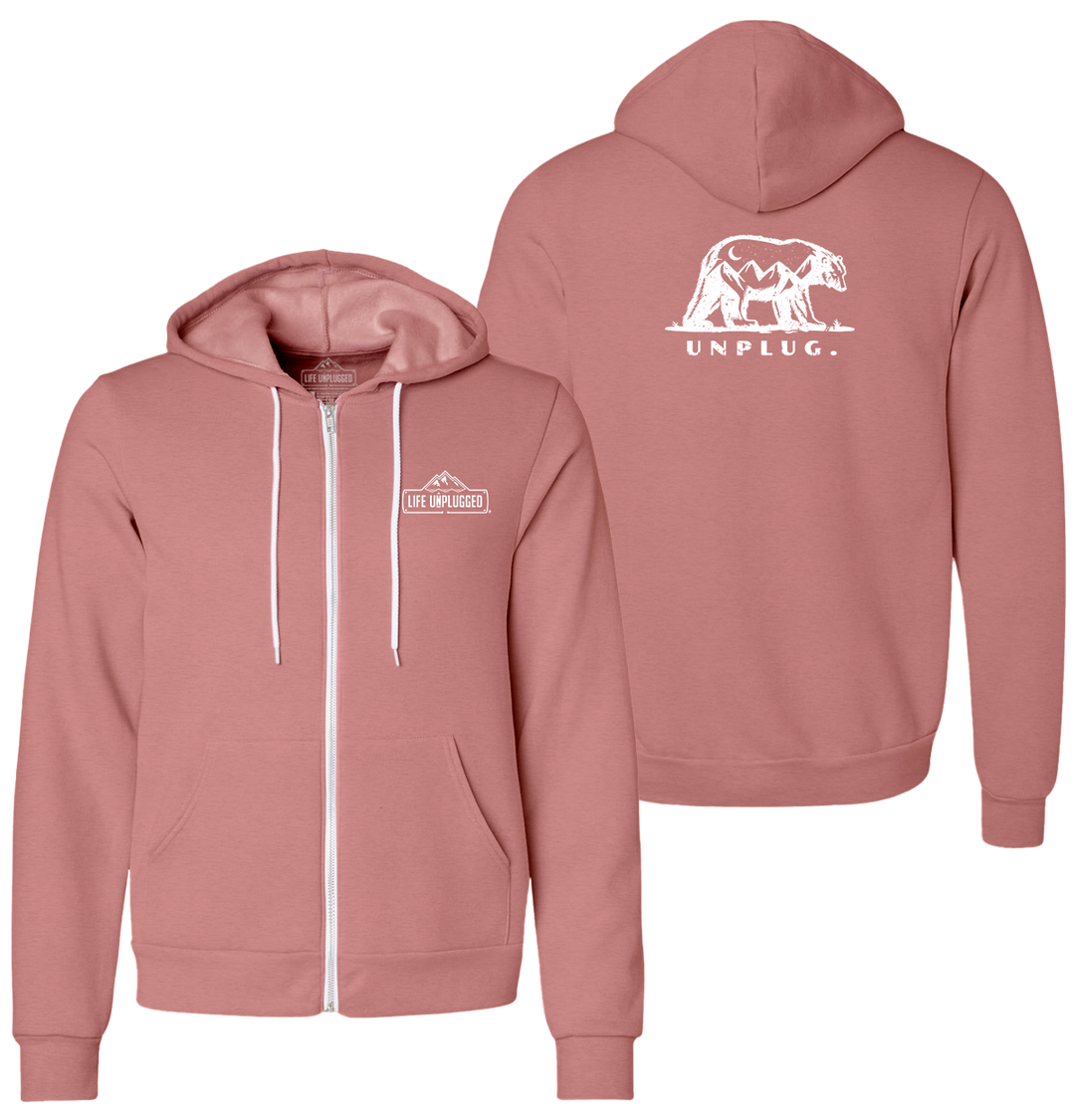 BEAR MOUNTAIN SCENE Supersoft Midweight Zip Up Hoodie