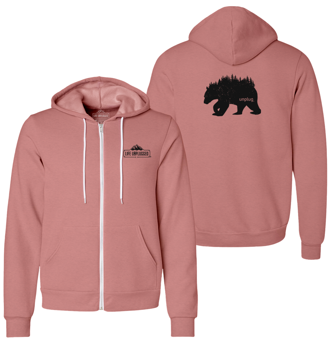 BEAR IN THE TREES Supersoft Midweight Zip Up Hoodie