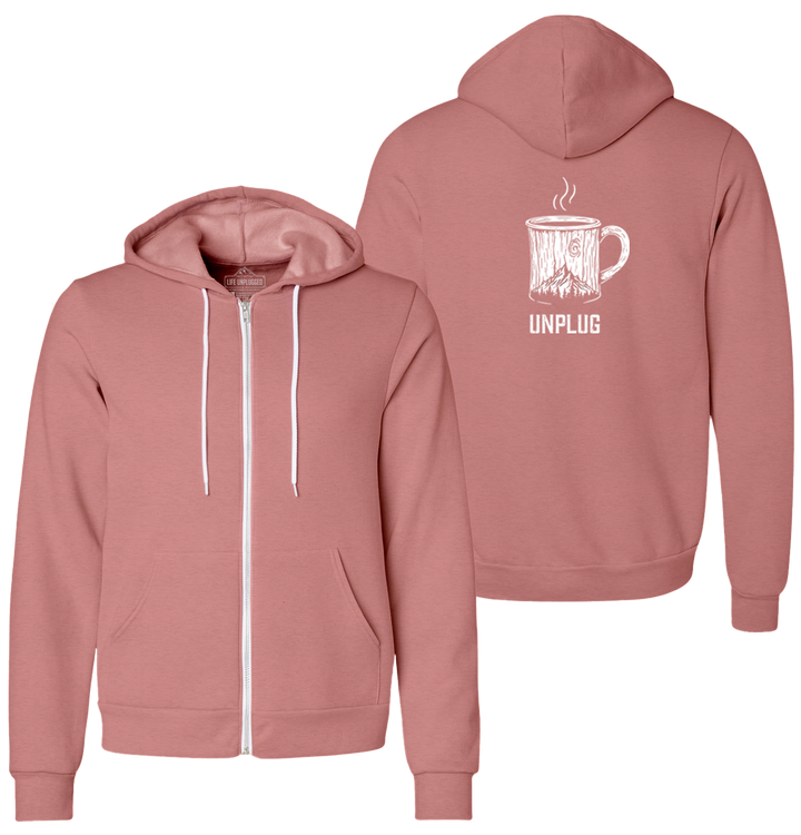 WOODEN COFFEE MUG Supersoft Midweight Zip Up Hoodie