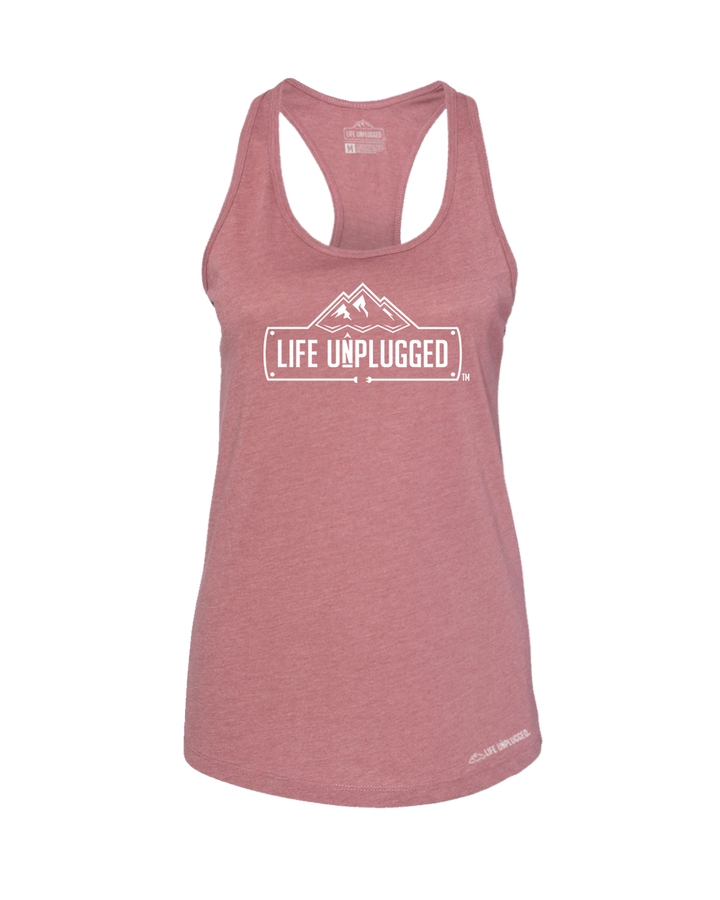 Life Unplugged Logo Premium Women's Relaxed Fit Racerback Tank Top - Life Unplugged