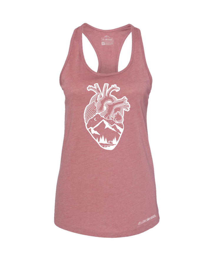 Anatomical Heart (Full Chest) Premium Women's Relaxed Fit Racerback Tank Top