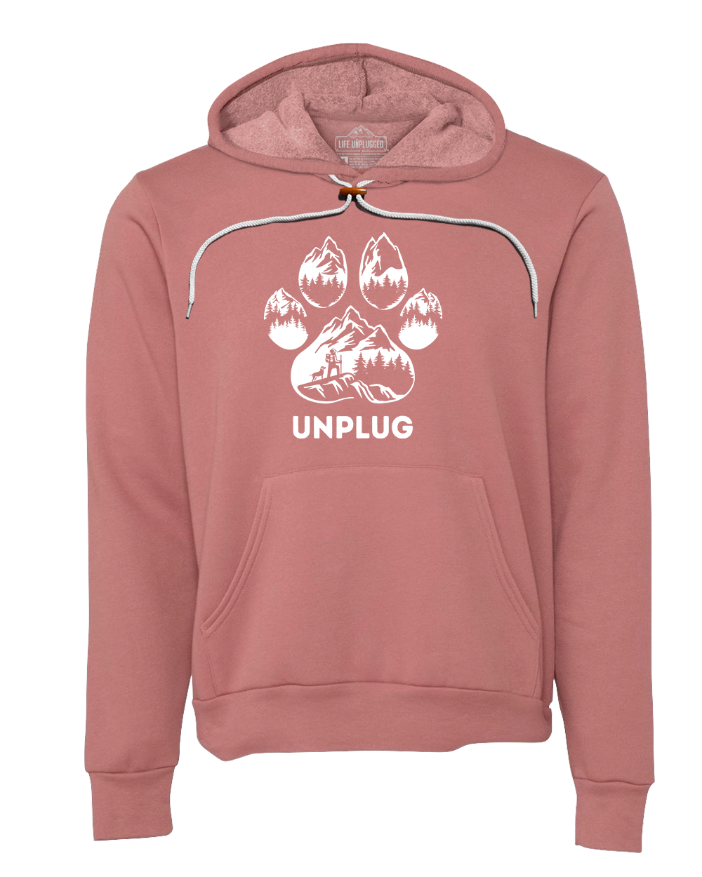 Paw Print Mountain Scene Super Soft Hoodie