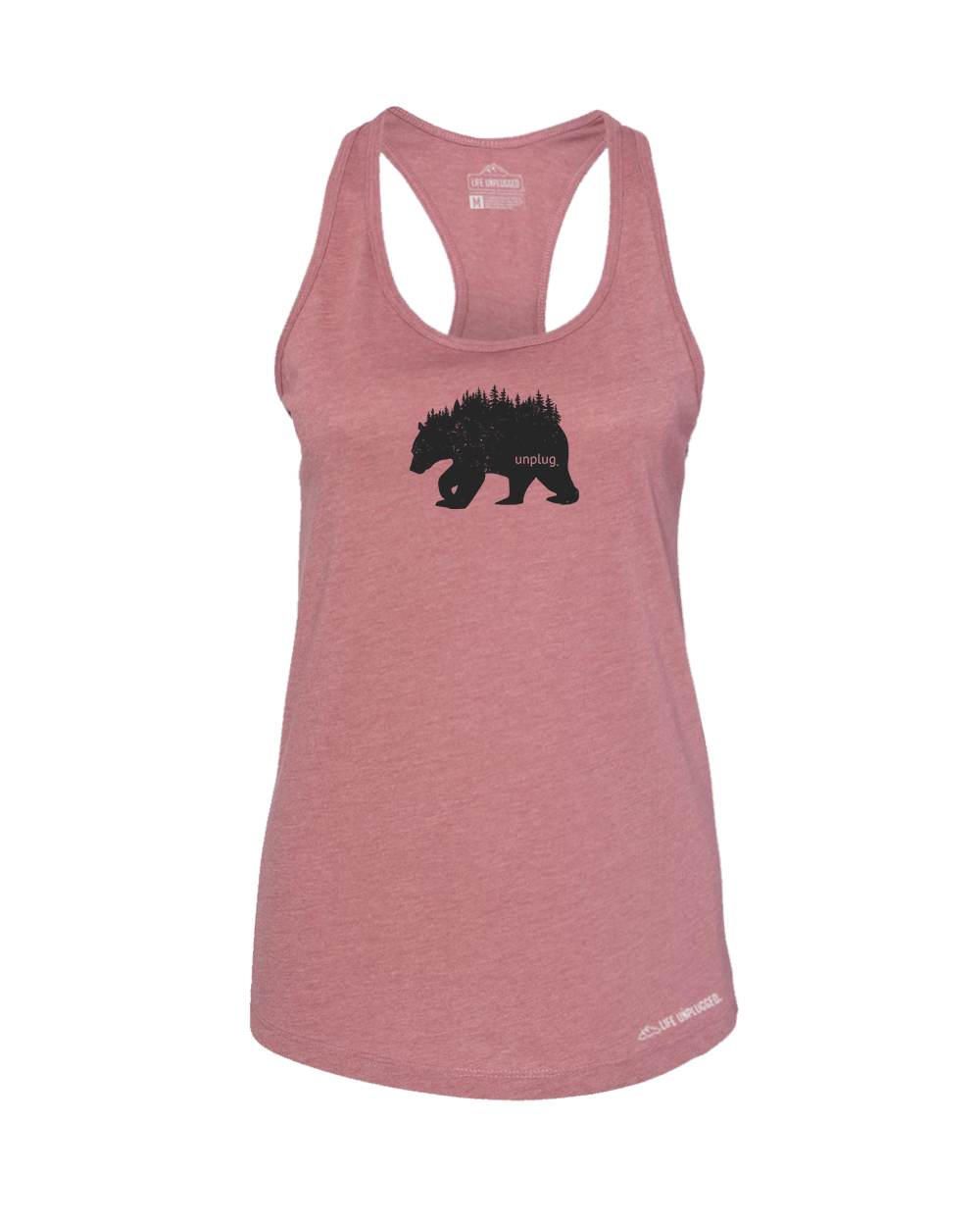 Bear In The Trees Premium Women's Relaxed Fit Racerback Tank Top