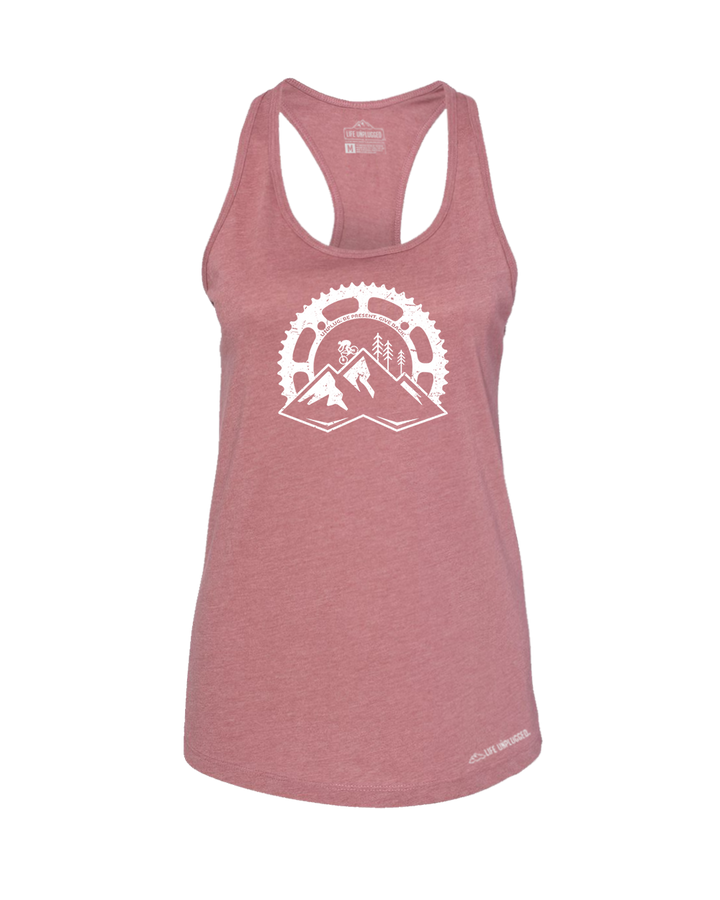 Riding Into The Sunset Premium Women's Relaxed Fit Racerback Tank Top - Life Unplugged