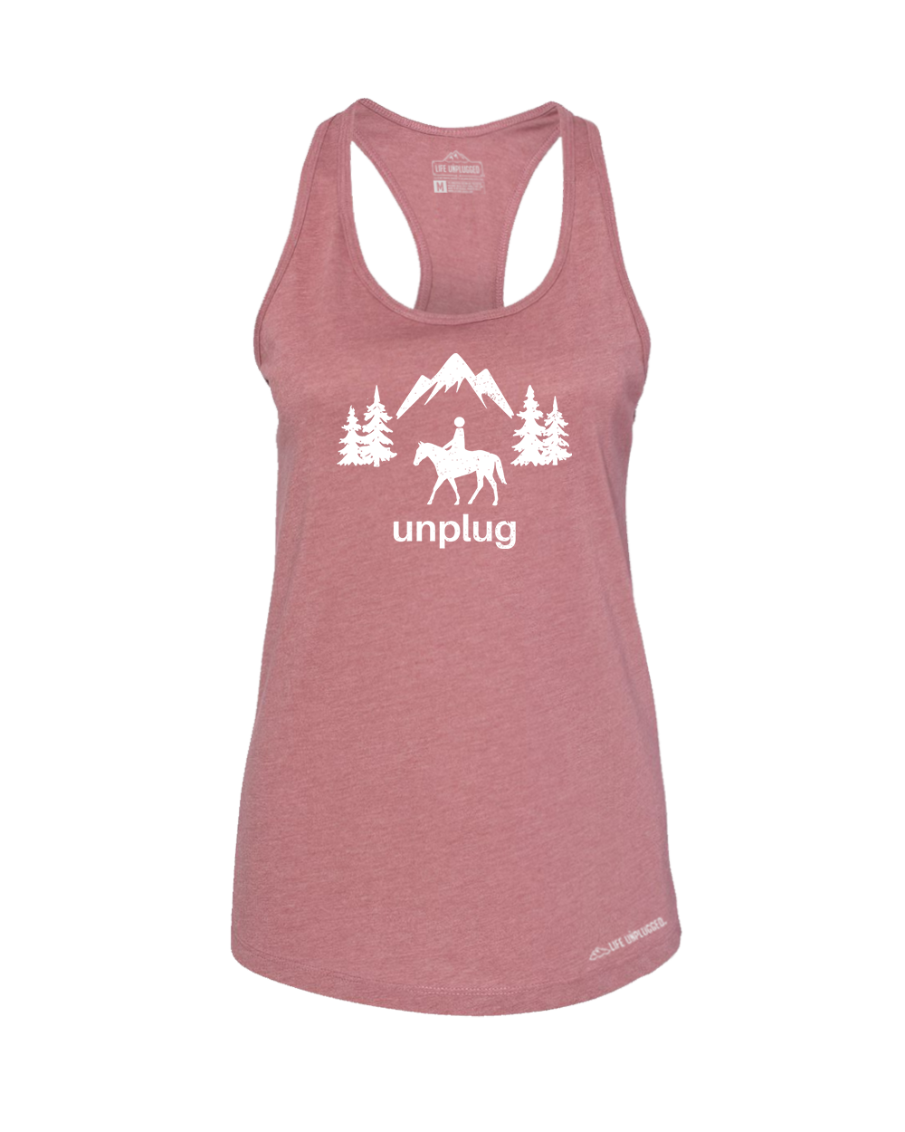 Horseback Riding Premium Women's Relaxed Fit Racerback Tank Top - Life Unplugged