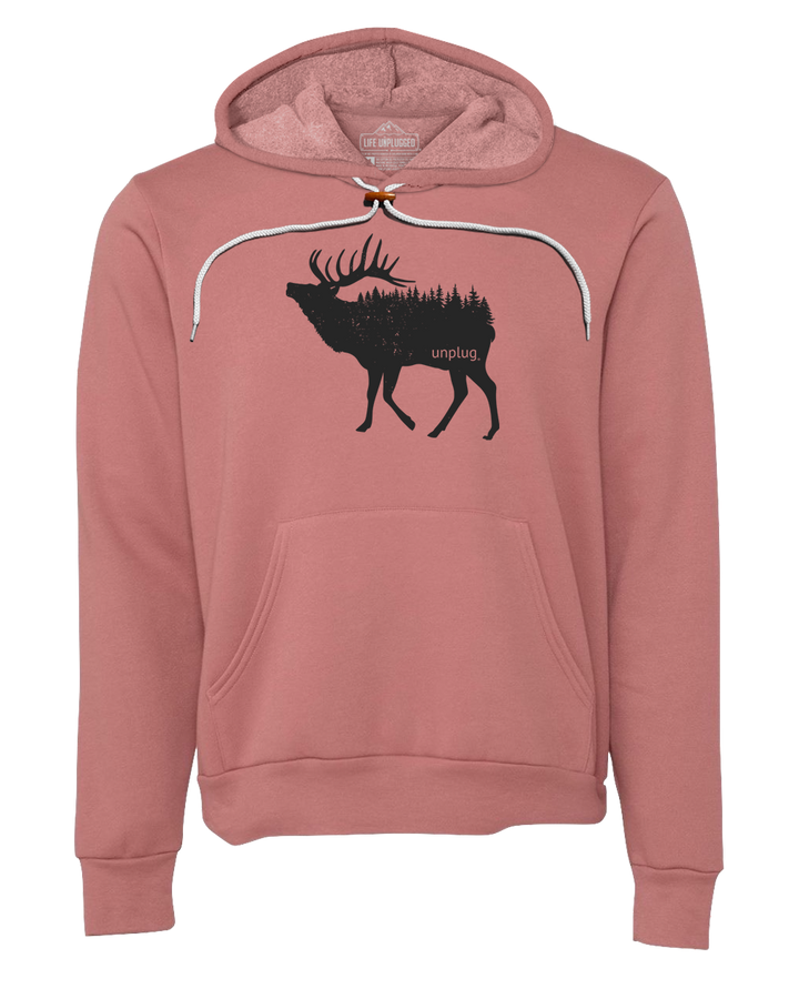 Elk In The Trees Premium Super Soft Hooded Sweatshirt - Life Unplugged
