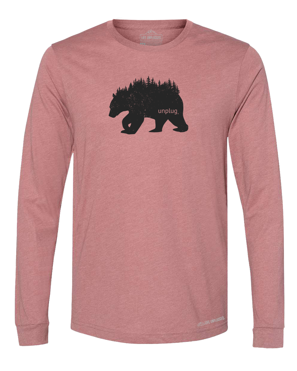 Bear In The Trees Premium Polyblend Long Sleeve T-Shirt - Life Unplugged
