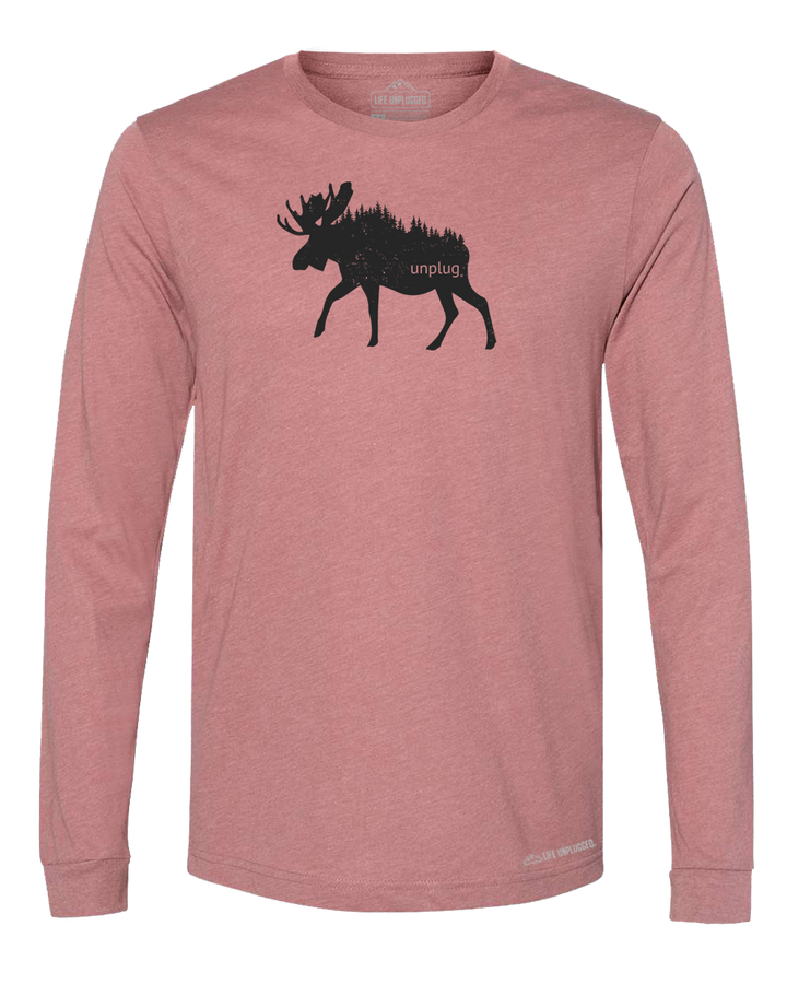 Moose In The Trees Premium Polyblend Long Sleeve T-Shirt