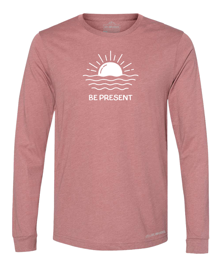 OCEAN SUNSET Premium Polyblend Long Sleeve T-Shirt - Life Unplugged