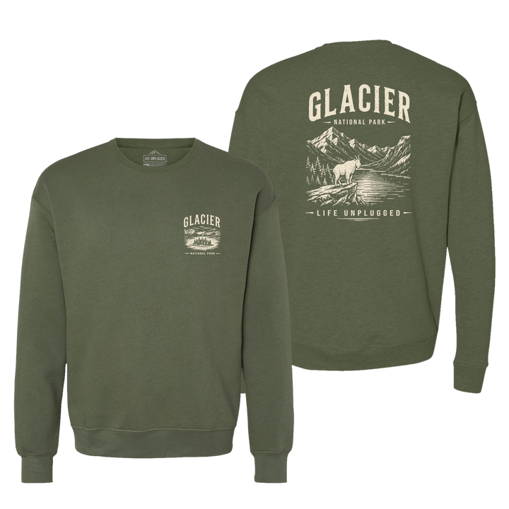 GLACIER NATIONAL PARK Midweight Super Soft Crewneck
