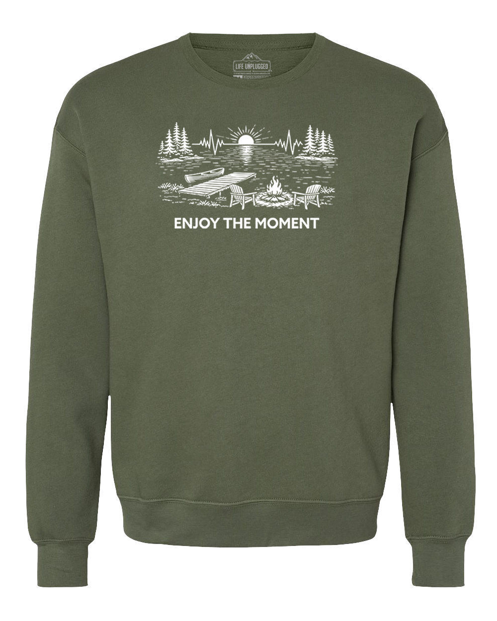 ENJOY THE MOMENT (LAKE SCENE) Midweight Super Soft Crewneck