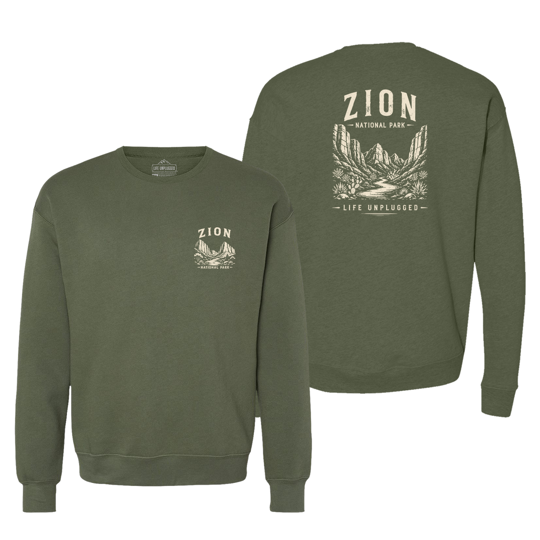 ZION NATIONAL PARK Midweight Super Soft Crewneck