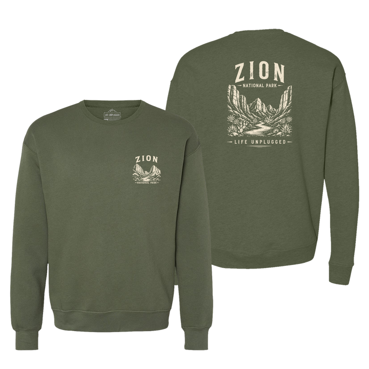 ZION NATIONAL PARK Midweight Super Soft Crewneck