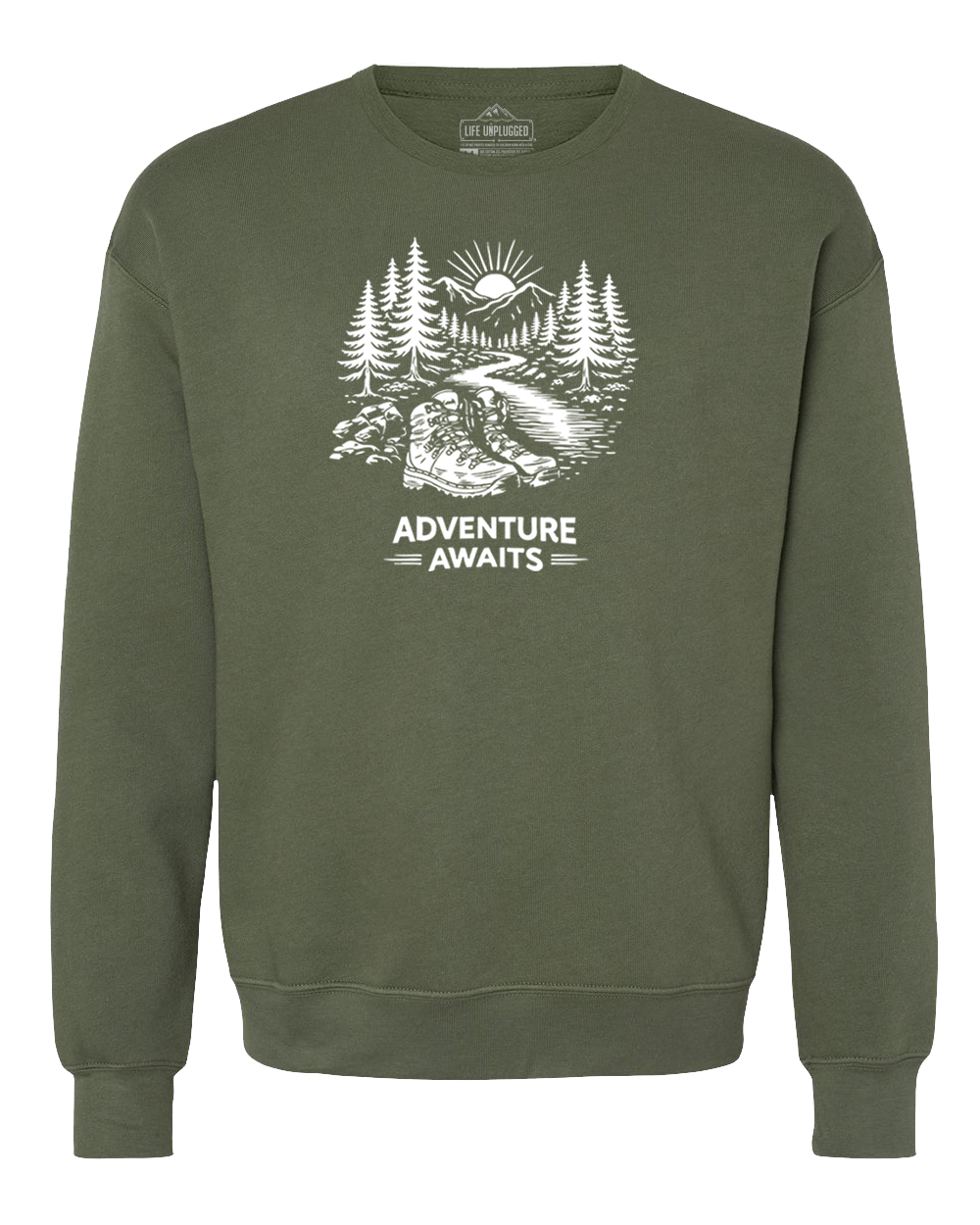 ADVENTURE AWAITS Midweight Super Soft Crewneck