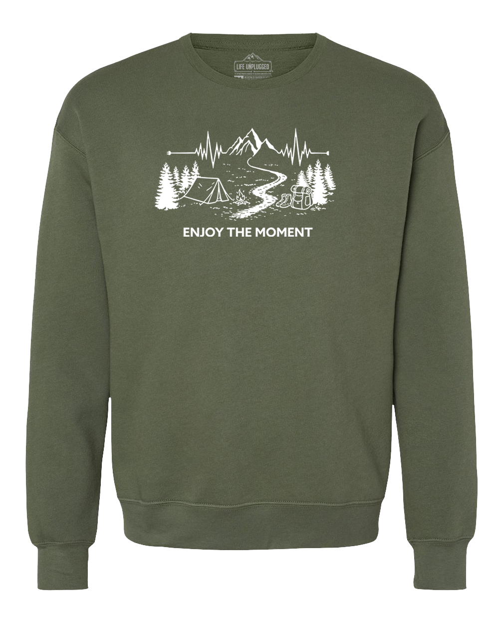 ENJOY THE MOMENT (MOUNTAIN SCENE) Midweight Super Soft Crewneck