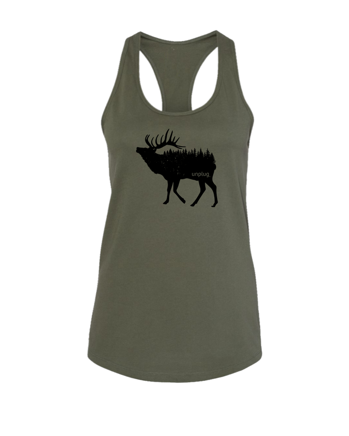 Elk In The Trees Women's Racerback Tank Top