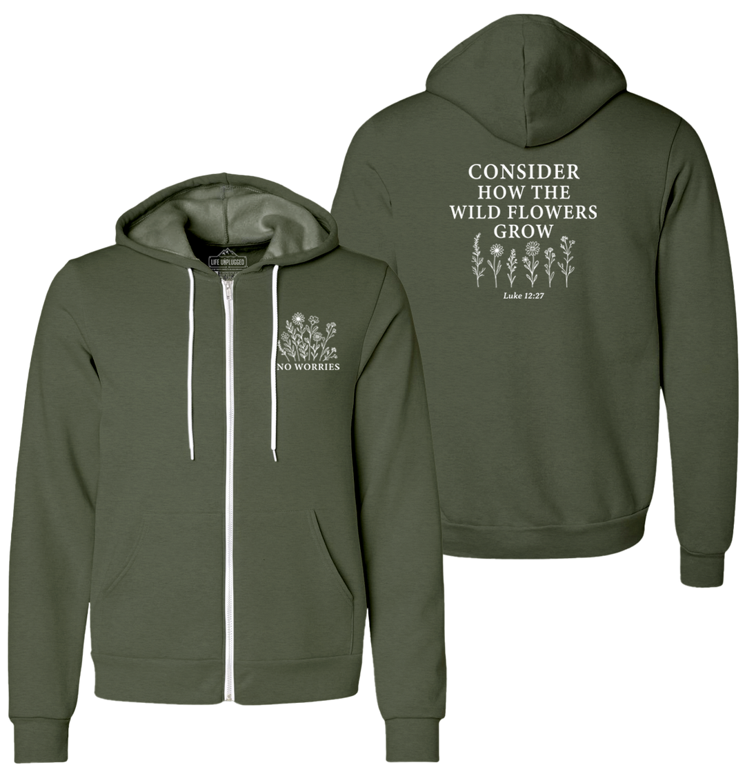 Consider the Wildflowers Supersoft Midweight Zip Up Hoodie