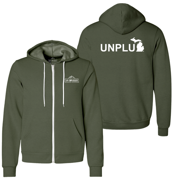 UNPLUG (MI) Supersoft Midweight Zip Up Hoodie