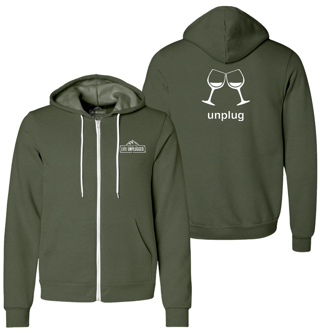 WINE GLASS Supersoft Midweight Zip Up Hoodie