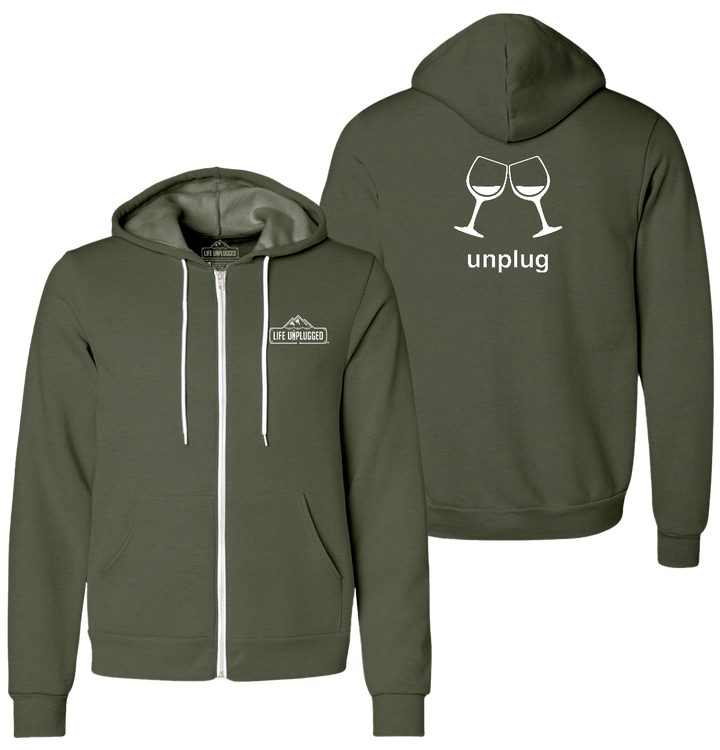 WINE GLASS Supersoft Midweight Zip Up Hoodie