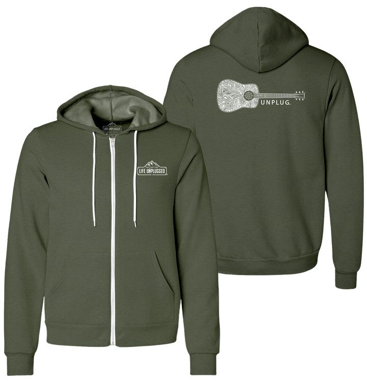 GUITAR Supersoft Midweight Zip Up Hoodie