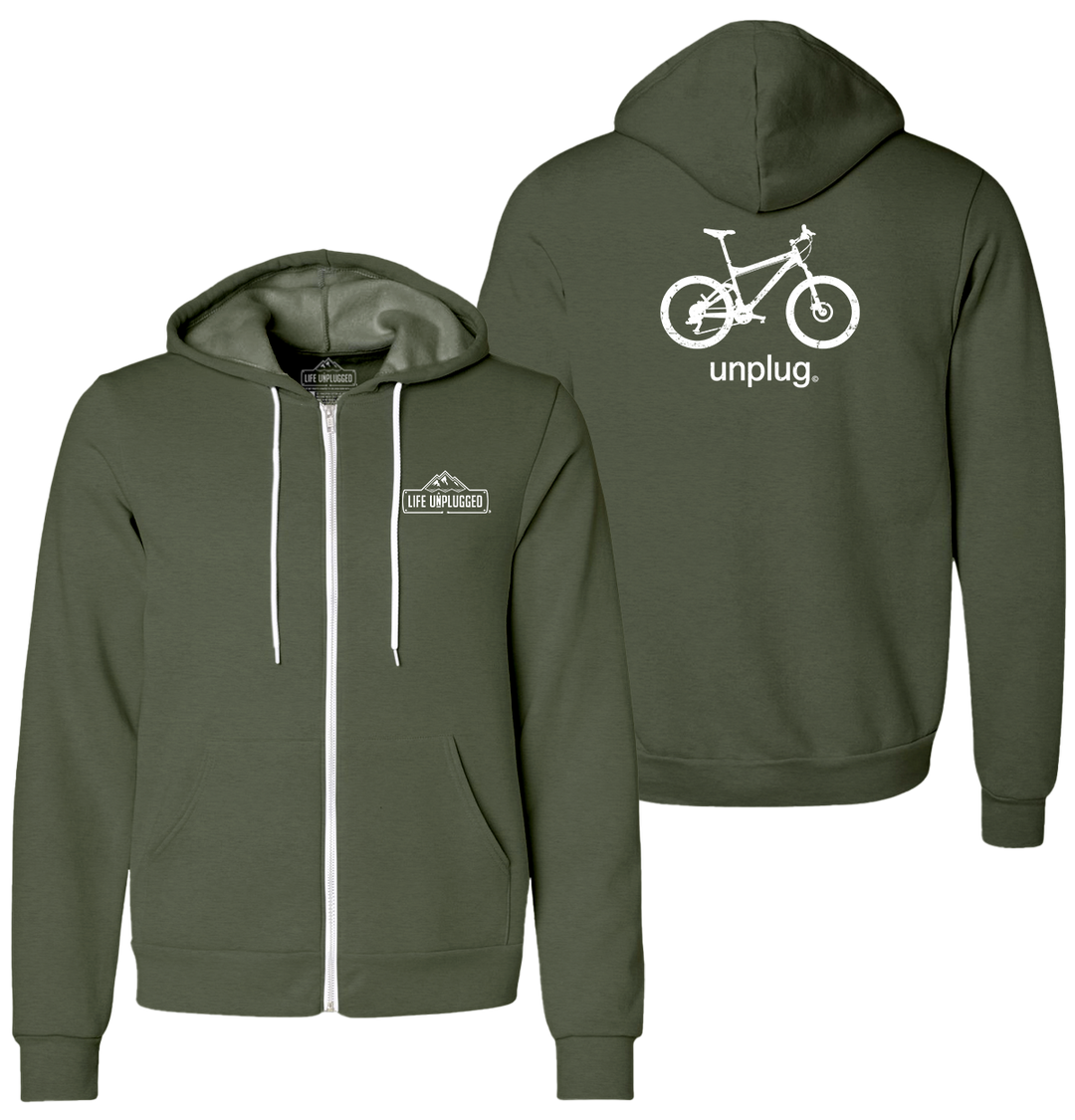 MOUNTAIN BIKE Supersoft Midweight Zip Up Hoodie HEATHER FOREST / M